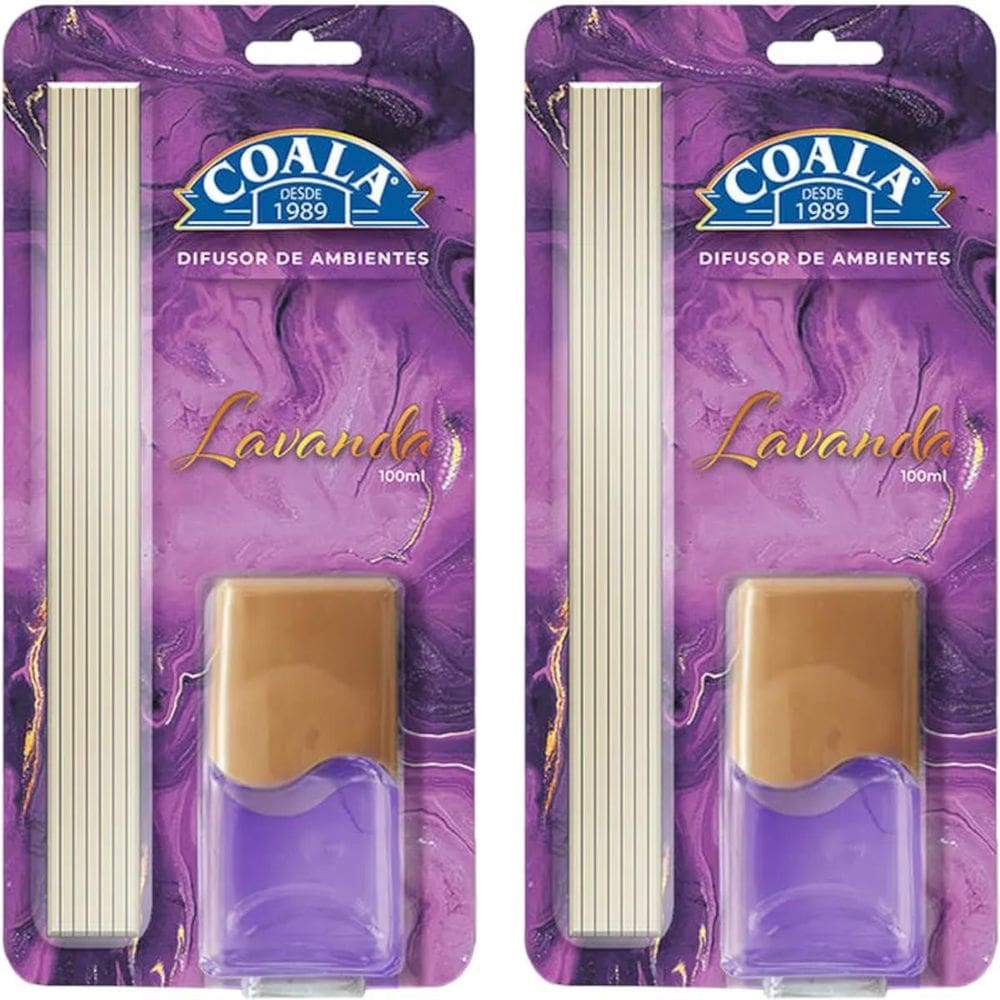 Kit 2 Unidades Difusor Aromas Varetas 100Ml Coala Lavanda