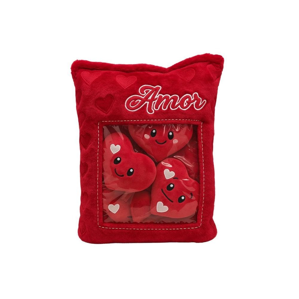 Almofada Do Amor Com 4 Corações Vermelho Fizzy Comemorativa