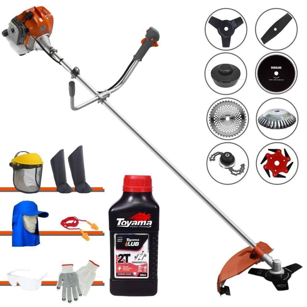 Roçadeira Completa Rl520acntk + 6 Facas + Epi + óleo Toyama