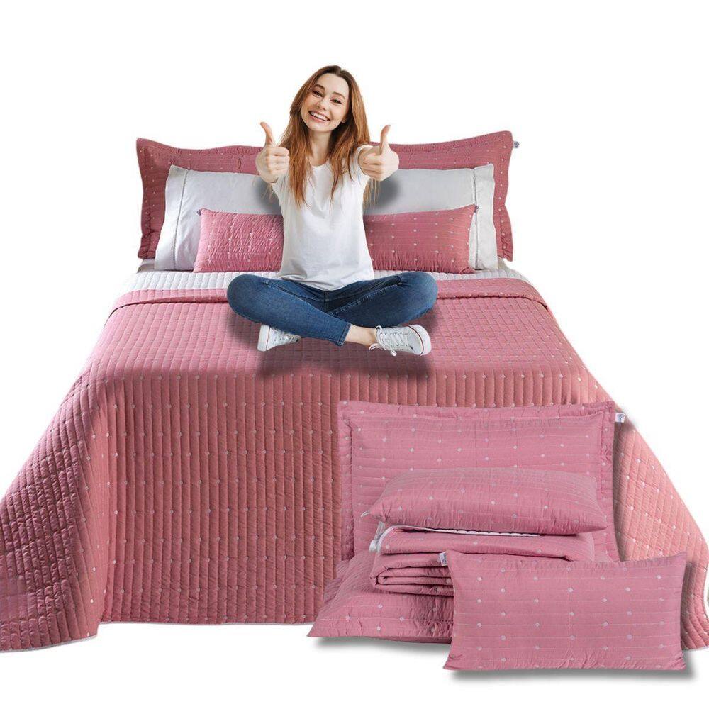 Cobre Leito King Urbany 7 Peças Bordado Hipercal 400 Fios