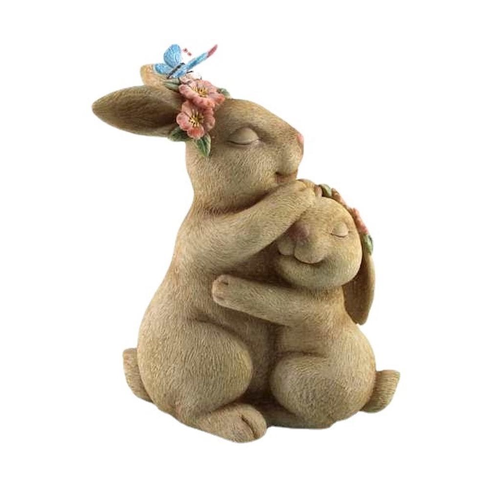 Estatueta, escultura, estátua, coelho segurando uma flor para casa