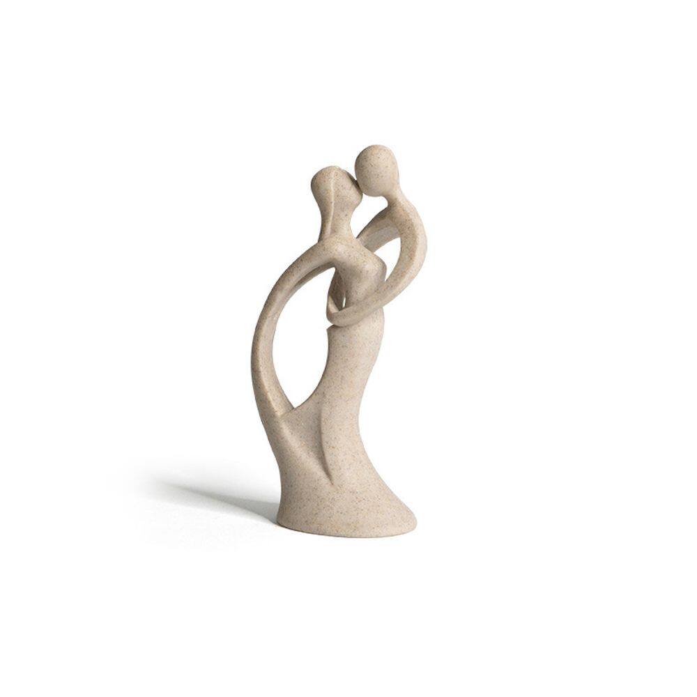 Estatueta de casal Sculpture Sandstone para desktop doméstico