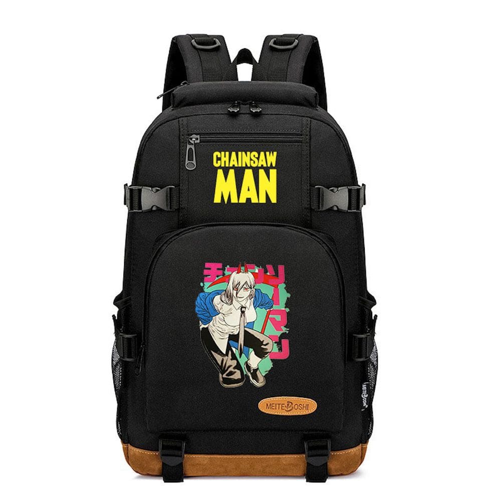 Mochila Cartoon Kids School Chainsaws Mans Powers Anime