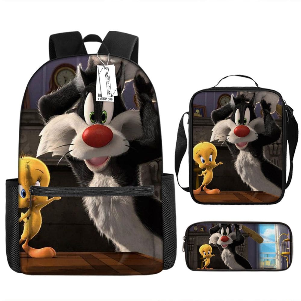 Conjunto de mochilas Looneys Tunes Bugss Bunnys School 3 unidades/lote