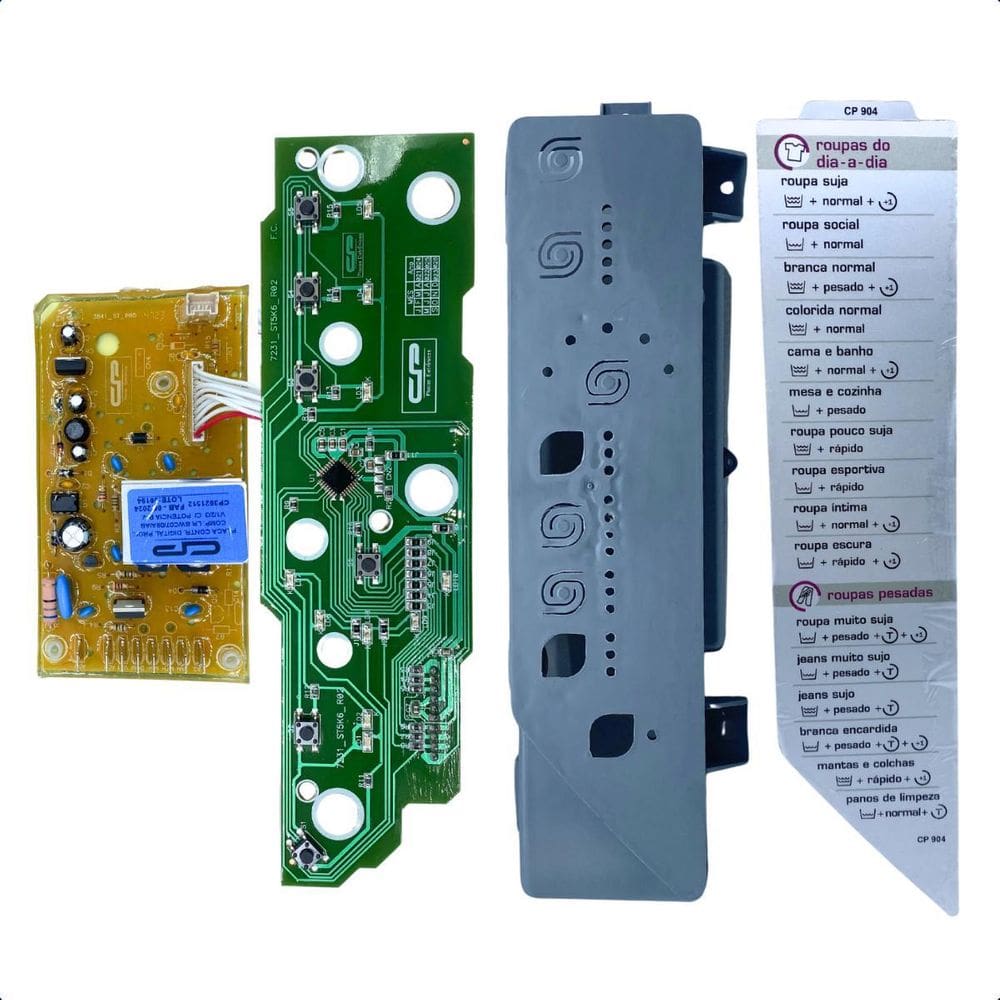 Placa + Painel + Adesivo Eletrônica Lavadora Bwc08A Bivolt