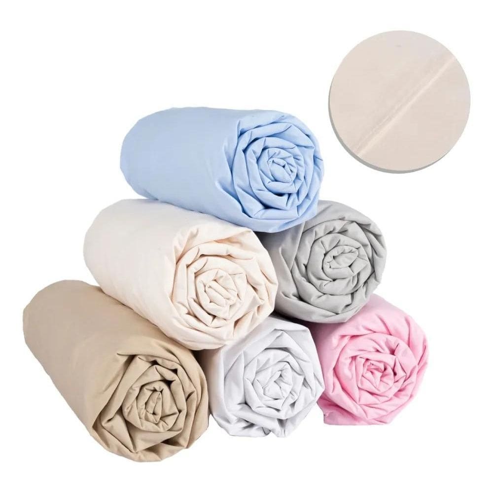 2X Lençol Casal Padrão Avulso Percal 180 Fios Sem Elástico