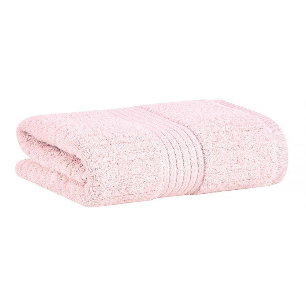 Toalha De Rosto Fio Penteado Canelado Rosa Claro Buddemeyer