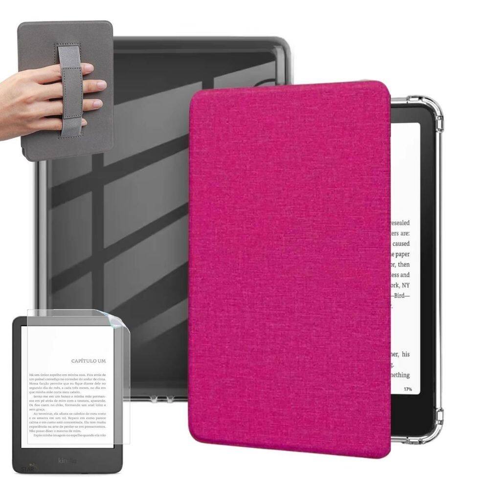 Capa Tecido Com Alça Para Kindle Paperwhite Sa568P +Película