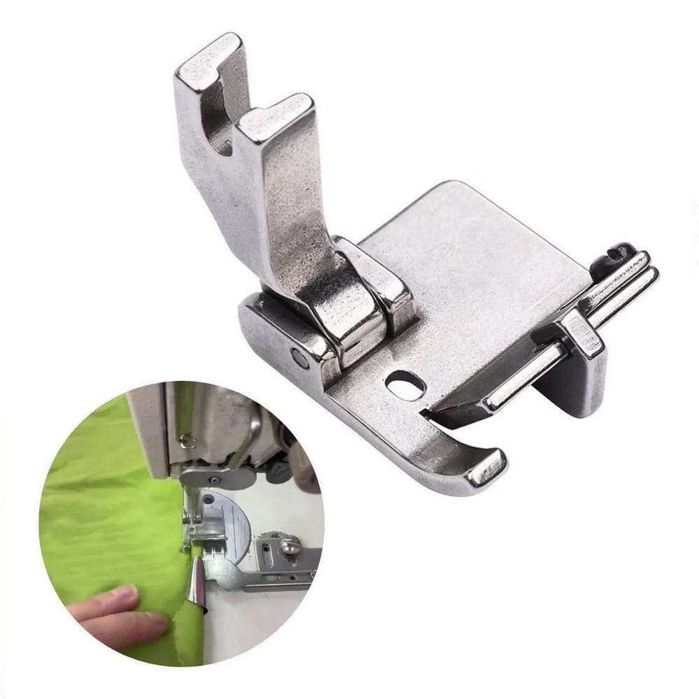 Calcador T9 Com Guia E Regulagem De Bainha Para Costura