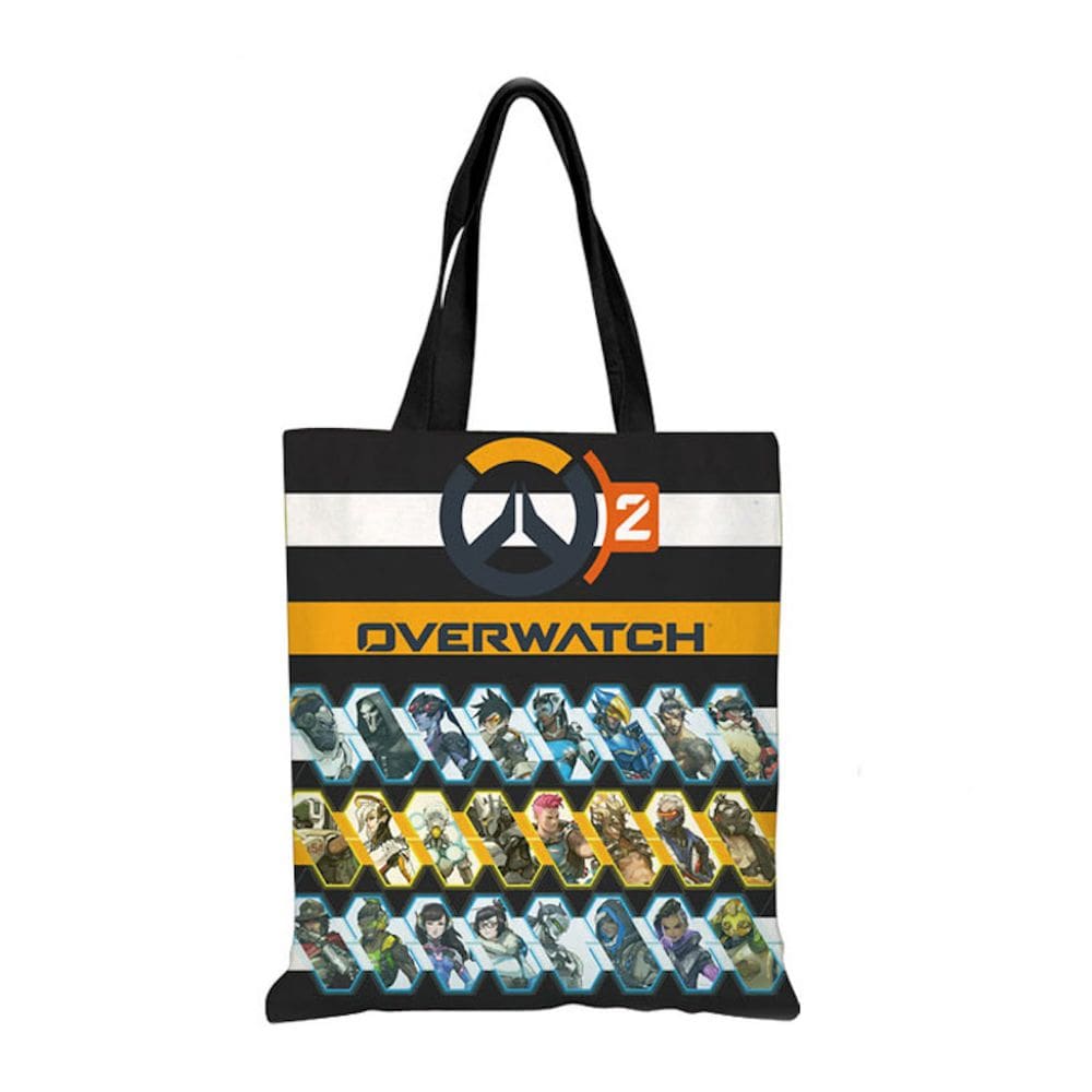 Sacola de lona, presente para fãs de anime Overwatch, 38x35cm