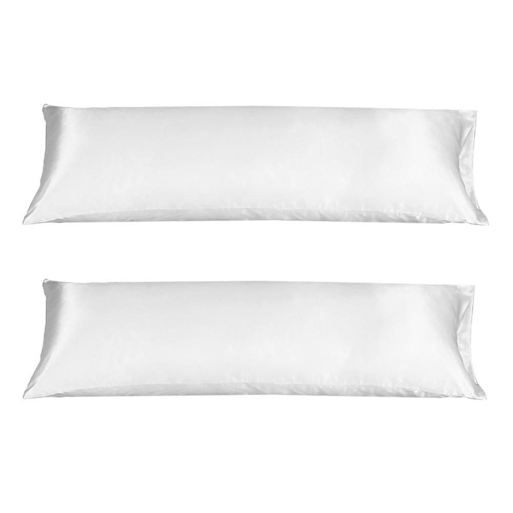 2 Fronha Capa Travesseiro Xuxão Cetim Branco 1,30X0,40