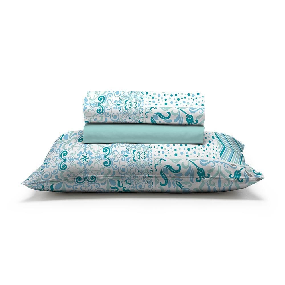 Jogo De Cama Solteiro 150 Fios Fiori - Joaquim 7541-5