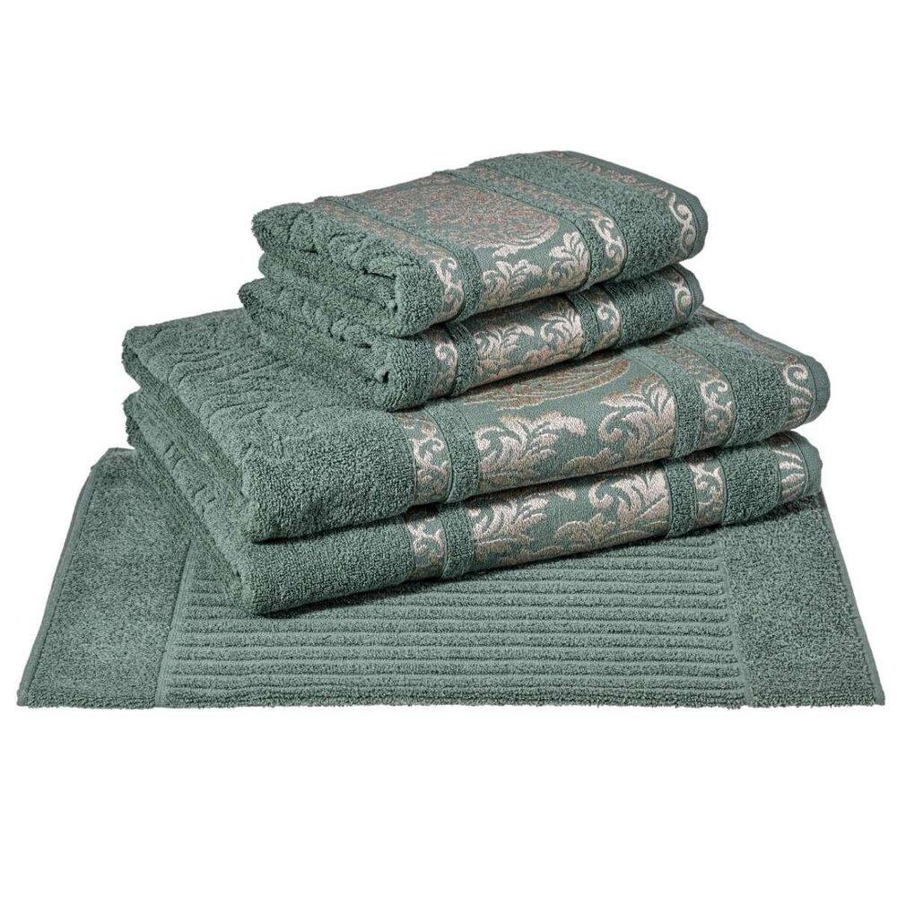 Jogo Banho Gigante 05 Peças Cavhome Algodão Ibiza Verde Cana