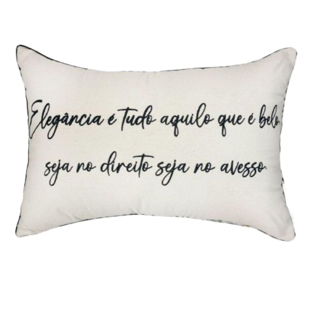 Almofada Sarja Com Frase 190-03 35X52 Decortextil