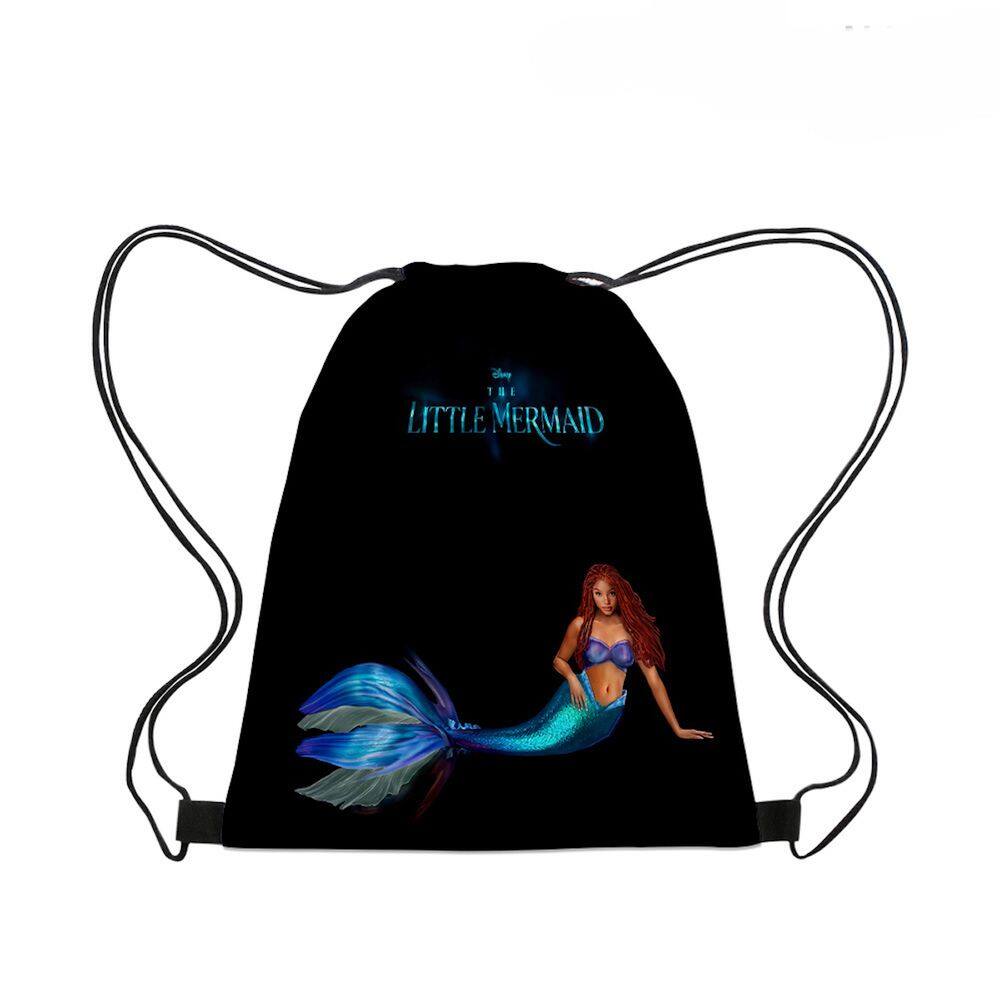 Mochila com cordão Anime Mermaids, impressão 3D para crianças