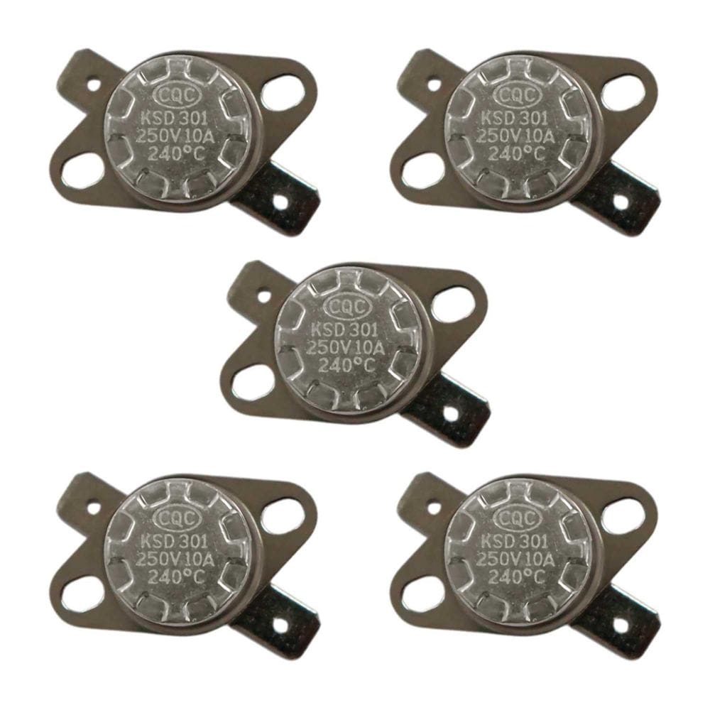 5X Termostato Cerâmica Ksd301 240 Graus 10A 250V N/ Fechado