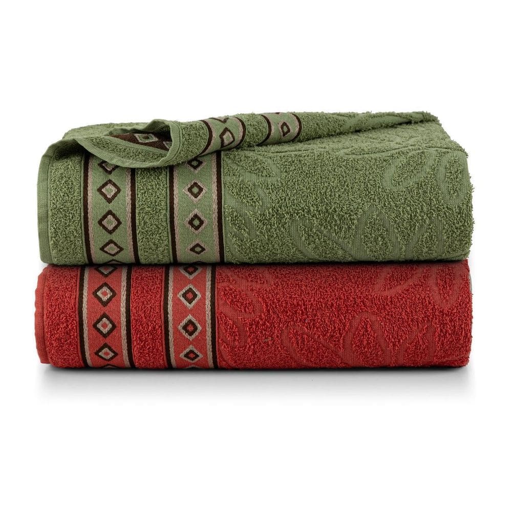 Kit 2 Toalhas De Banho Jacquard Bloom 100 % Algodão