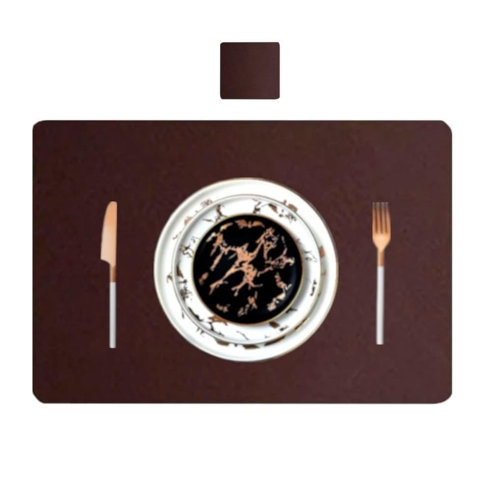 Kit 40 Pçs Jogo Americano Mesa Jantar Sala Restaurante Couro