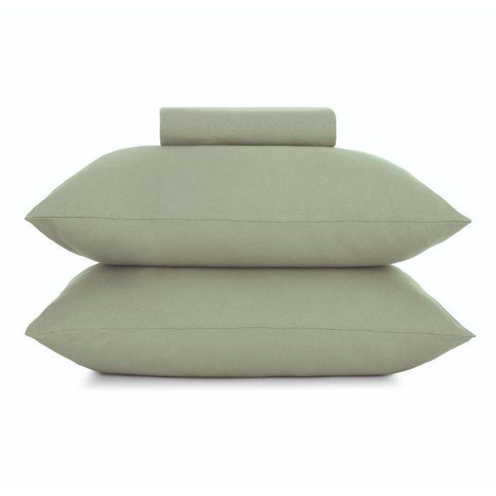 Kit 2 Fronhas + Lençol Queen Elástico Malha Fio Penteado