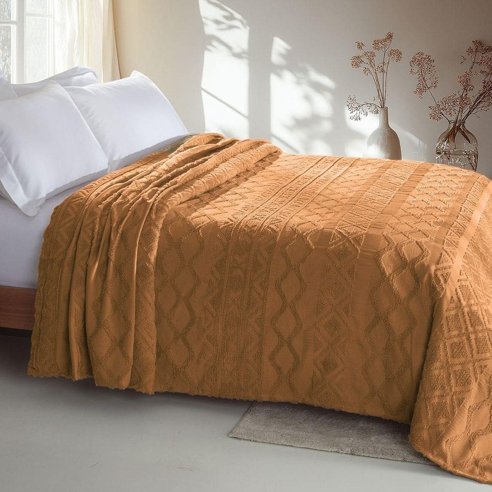 Colcha Chenille Jolitex Solteiro Memories Toque Algodão Tijo