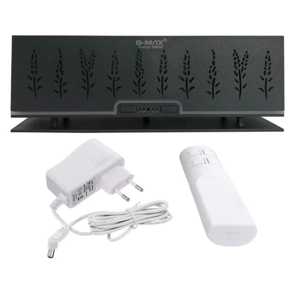 Umidificador Difusor 8W Aromas Simulador Chamas Bivolt Preto