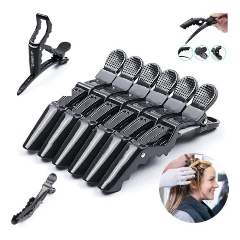 2X 6 Presilhas Crocodilo Prendedor Cabelo Clips Tipo Bico Pa