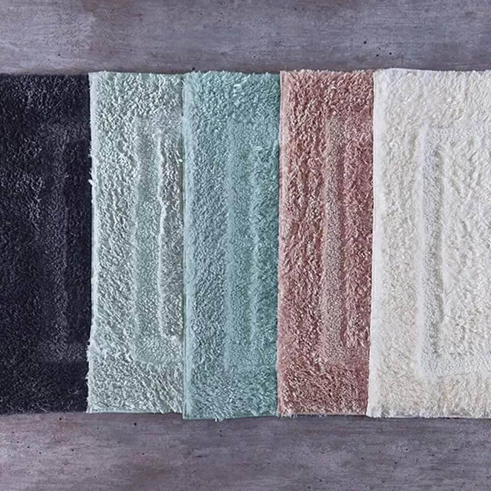 Tapete De Microfibra Dual 50 X 70 - Andreza Cinza