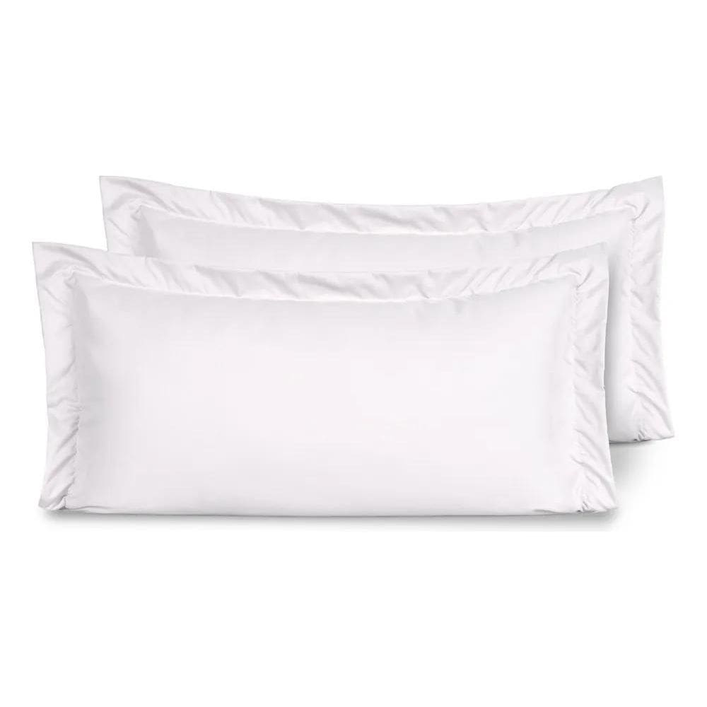 2X Kit 2 Fronhas De Travesseiro Micropercal 200 Fios 90X50 S