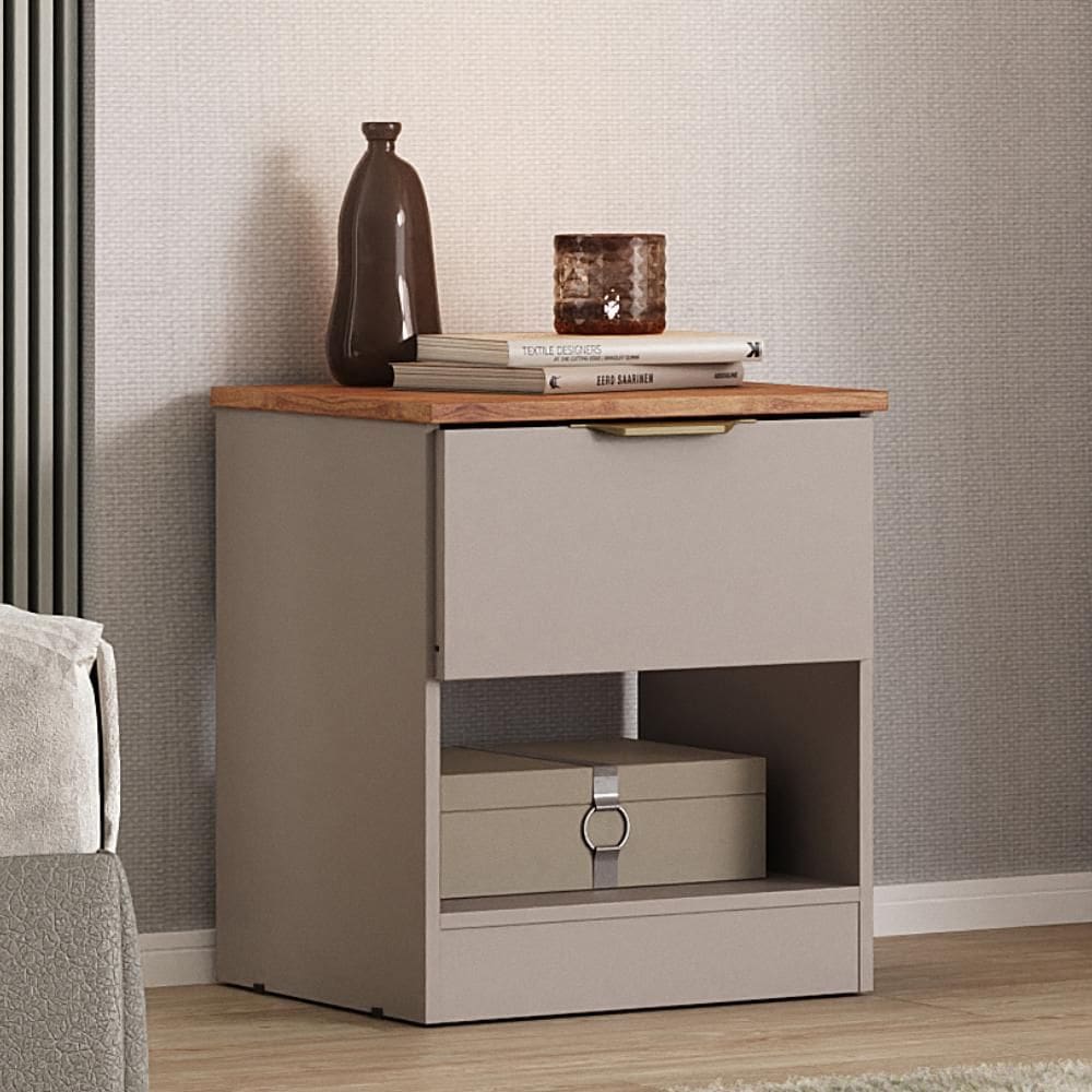 Mesa Lateral Milan 1 Gaveta Carraro Avelã