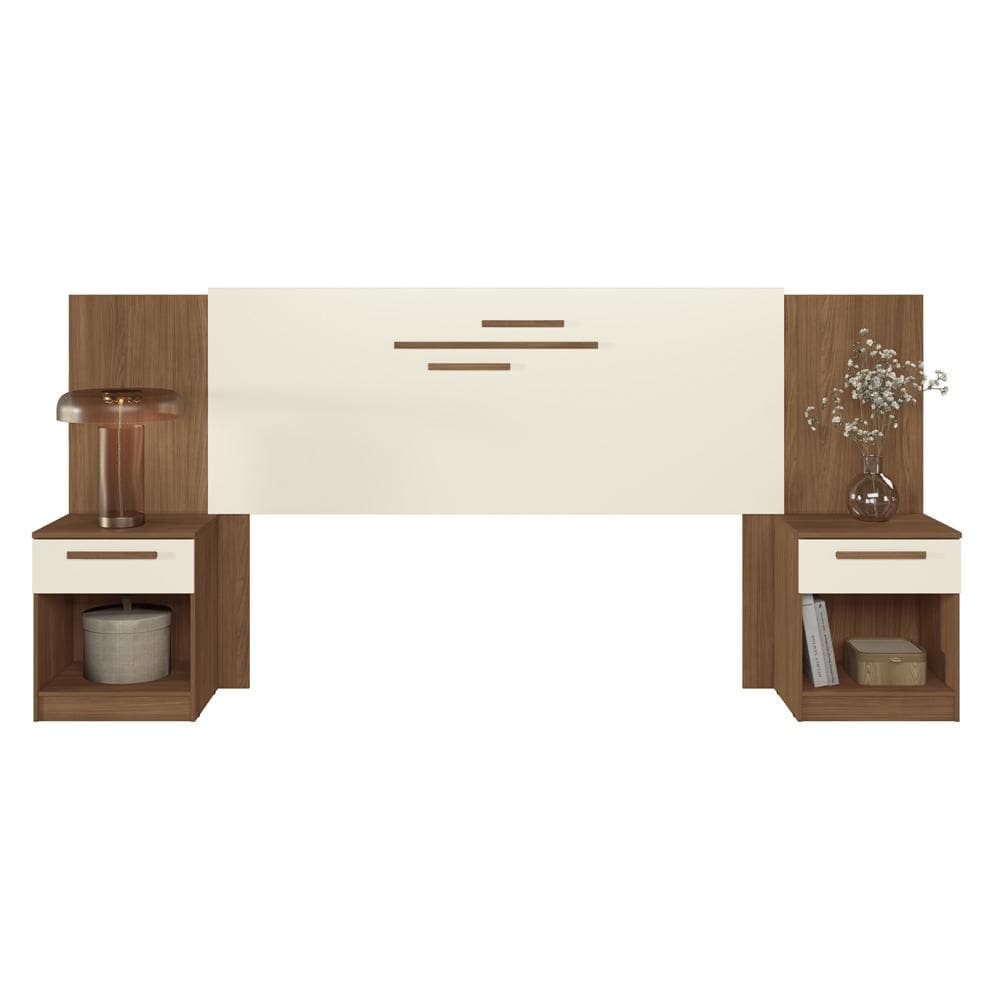 Cabeceira Casal Loanda com Gavetas Jatobá Areia - Santos Andirá