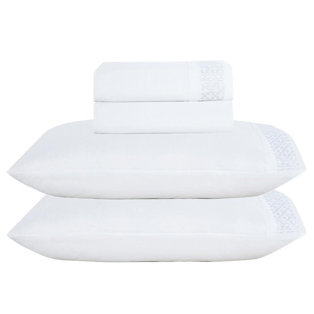 Jogo De Cama Lençol Queen Eclipse 4 Peças - Branco