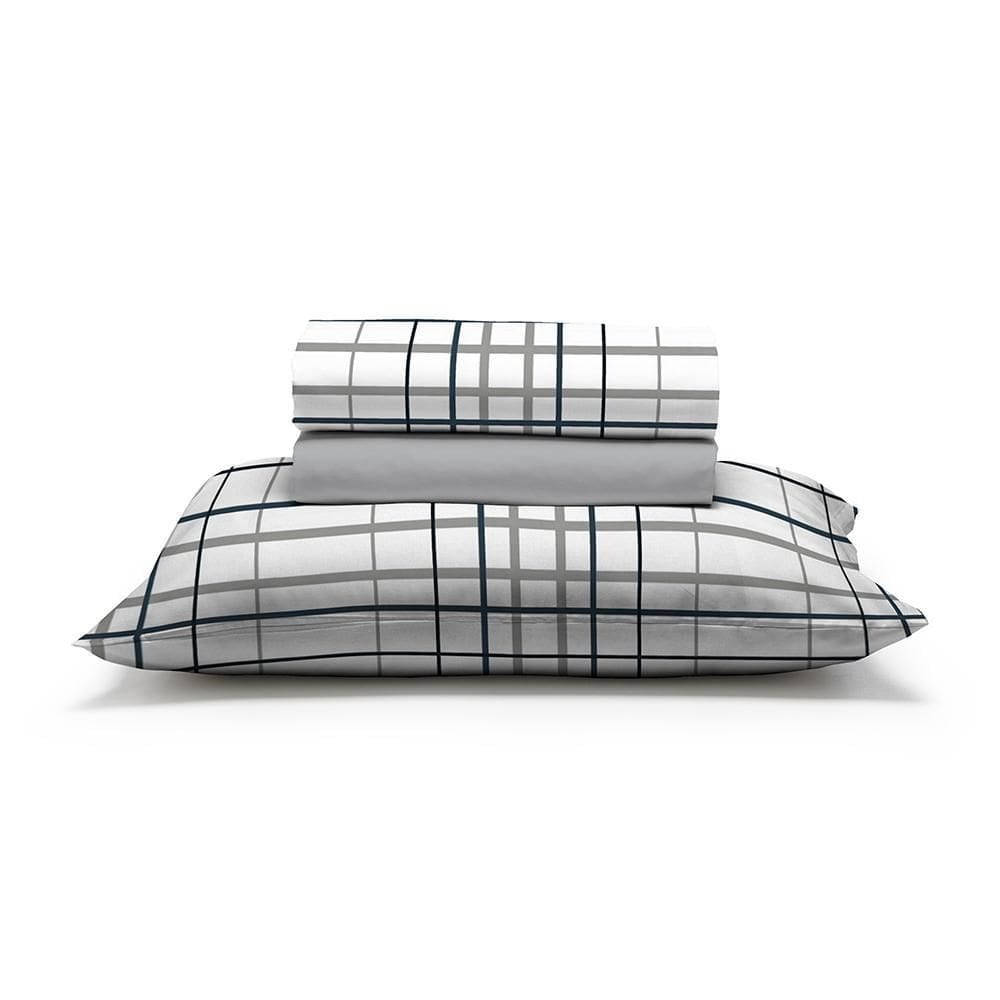 Jogo De Cama Solteiro 100% Algodão 200 Fios Fiori - 7524-1