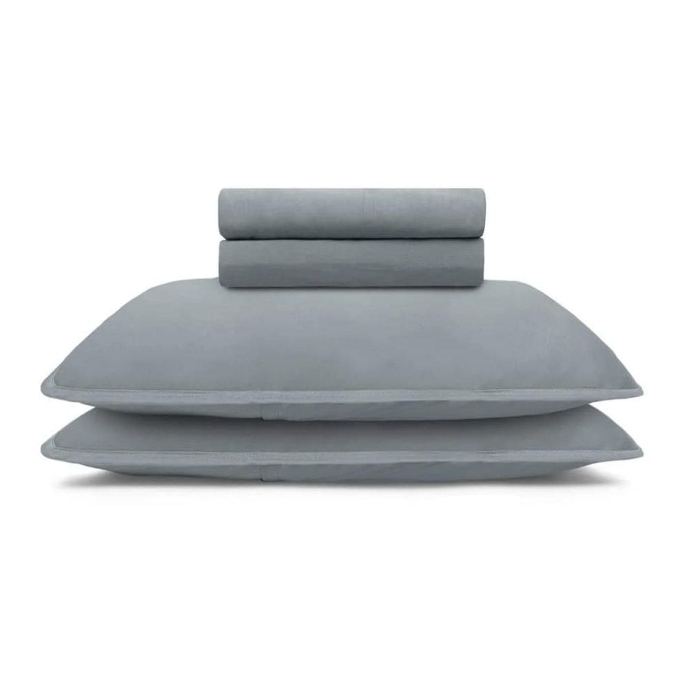 Jogo De Cama Queen Malha 100% Bambu Natural Buettner 4Pçs