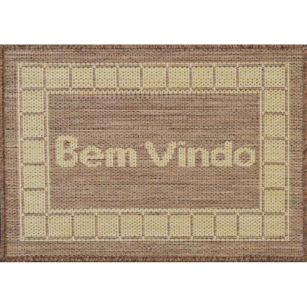 Mini Capacho Sisal Look Bem Vindo 007 Castor 040X060 Cm