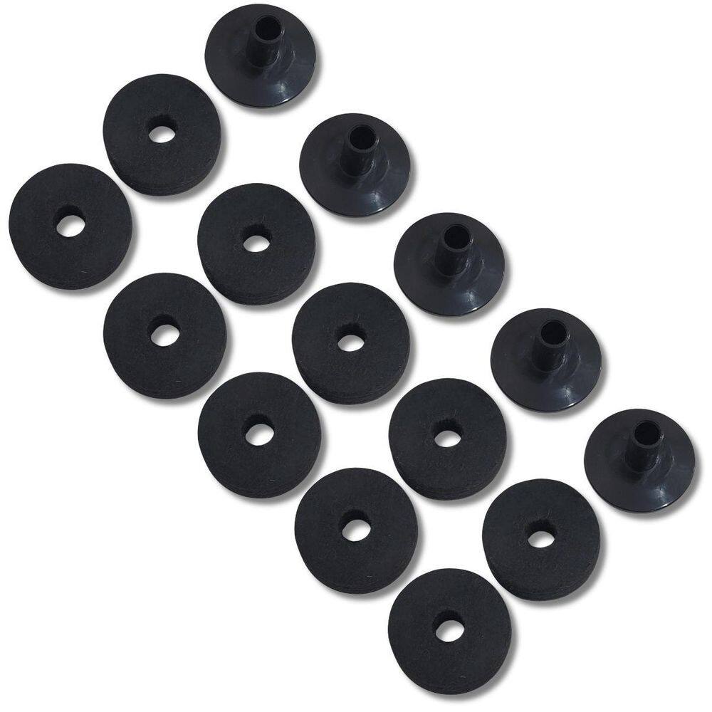 Kit 5 Base Prato Abs + 10 Feltro Para Estante De Prato Hbfw2