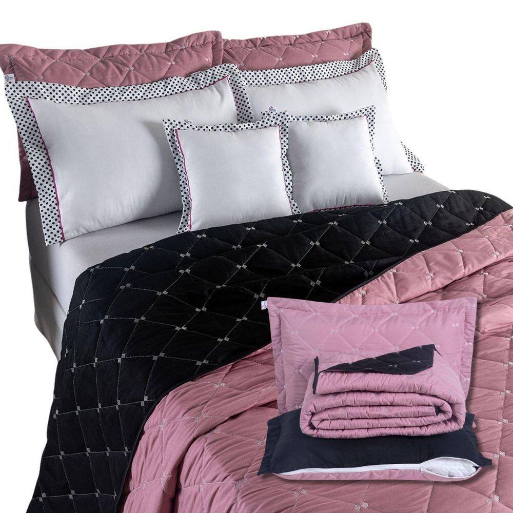 Kit 7 Peças Cobre Leito Casal Padrão Renove Hipercal 400