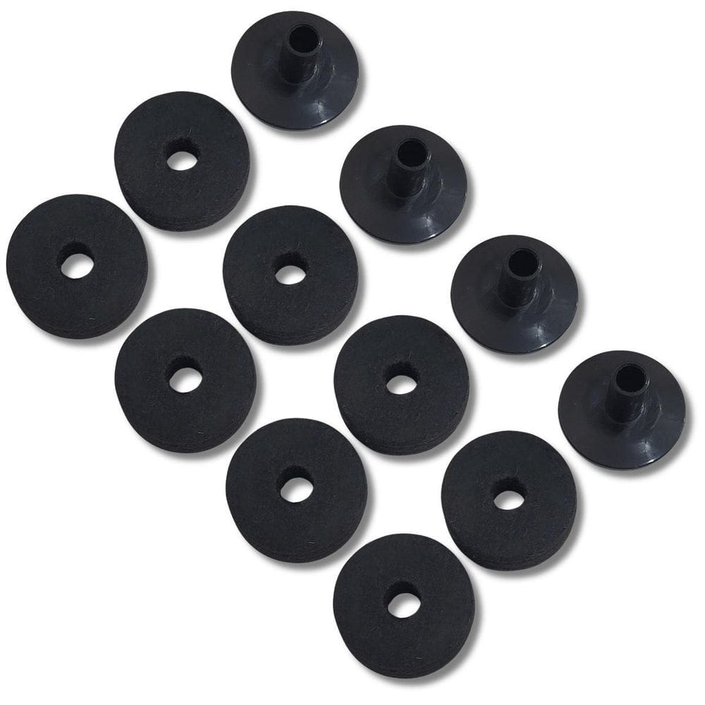 Kit 4 Base Prato Abs + 8 Feltros Para Estante De Prato Hbfw2