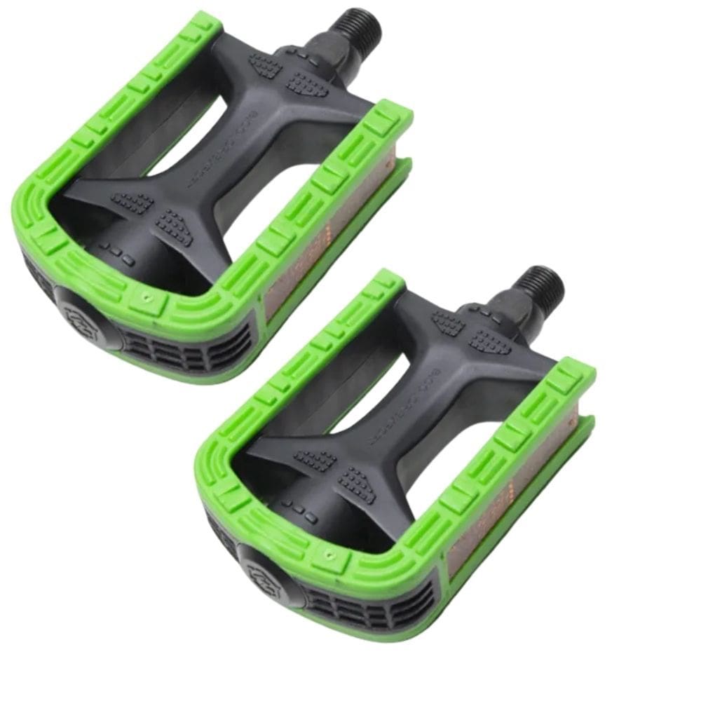 Pedal Stark Rosca Fina Bike Bicicleta Plataforma Verde