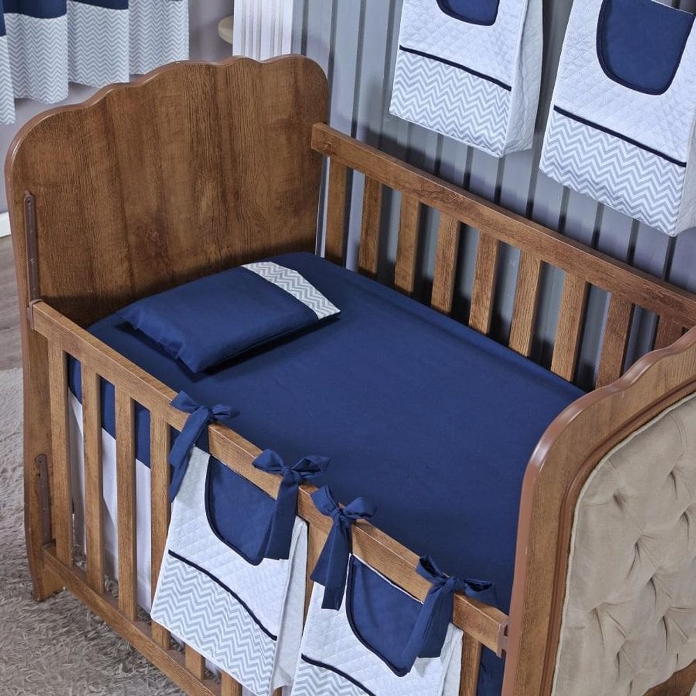 Kit Berço Lençol + Fronha Percal Algodão Menino Menina 2