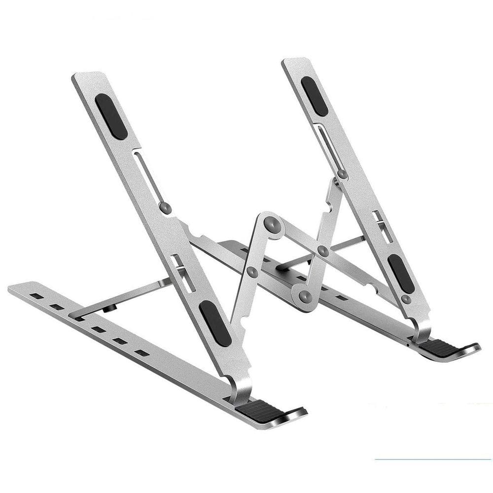Base Portátil Para Notebook Articulada Prateada E Ajustável