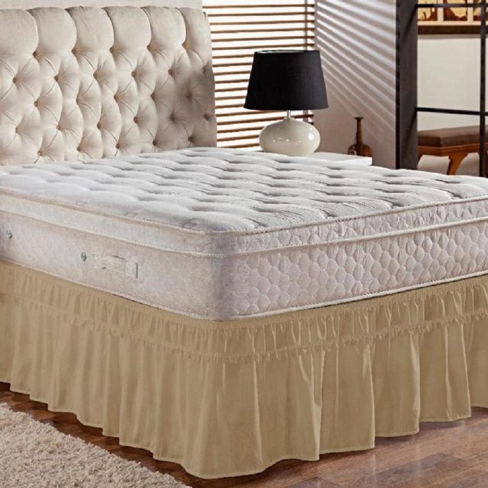 Saia Box Cama Casal E Queen 2 Elásticos Ajustável Babado 1