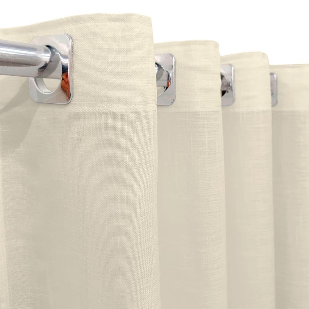 Cortina Voil Gaze Linho 4,00X2,50 Sala Ou Quarto Alto Padrão