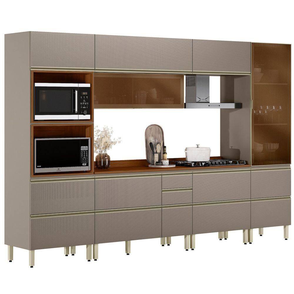 Cozinha Modulada 6 Pecas 330 cm Vidro DP3301 Demartez
