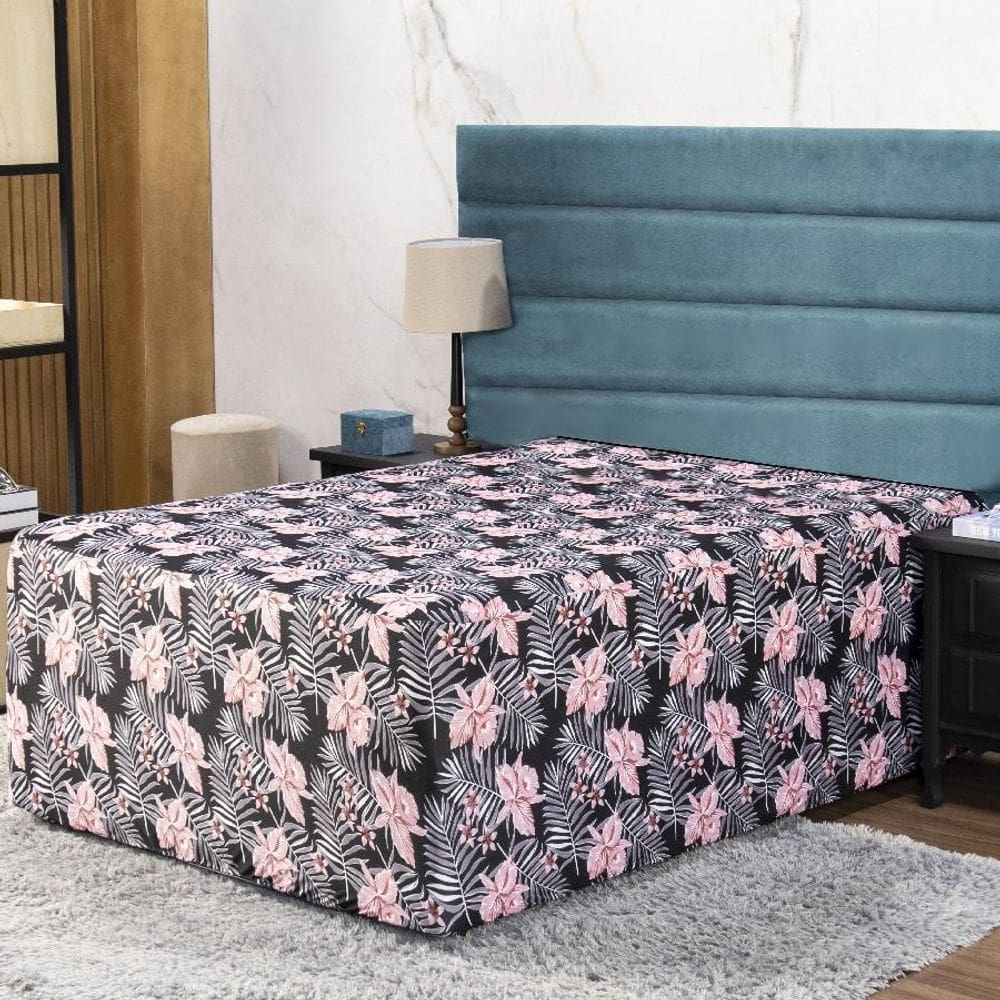 Lençol Luva Casal Cama Conjugada Colchão E Box Malha 1 Peça