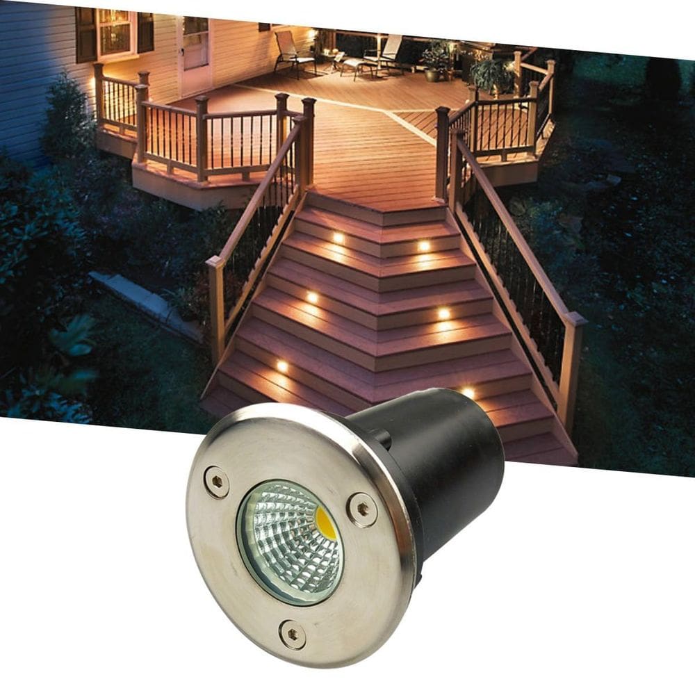 Balizador Spot Led Cob 3W Branco Quente Bivolt Ip66 Embutir