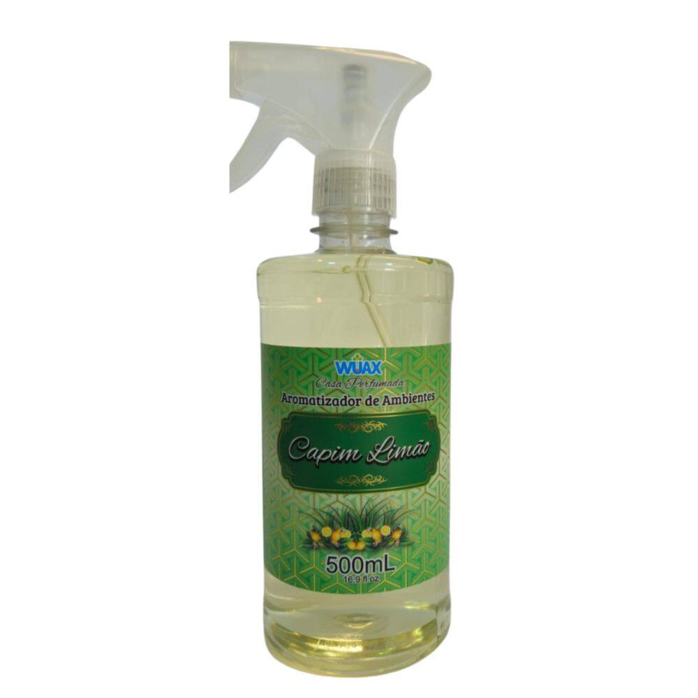 Aromatizador De Ambientes E Tecidos Spray 500Ml Capim Limão