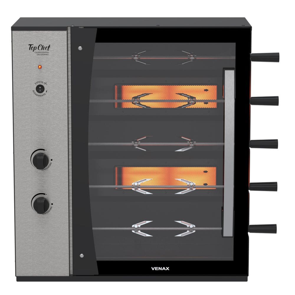 Churrasqueira a Gas Venax Top Chef Gourmet 5 Preto