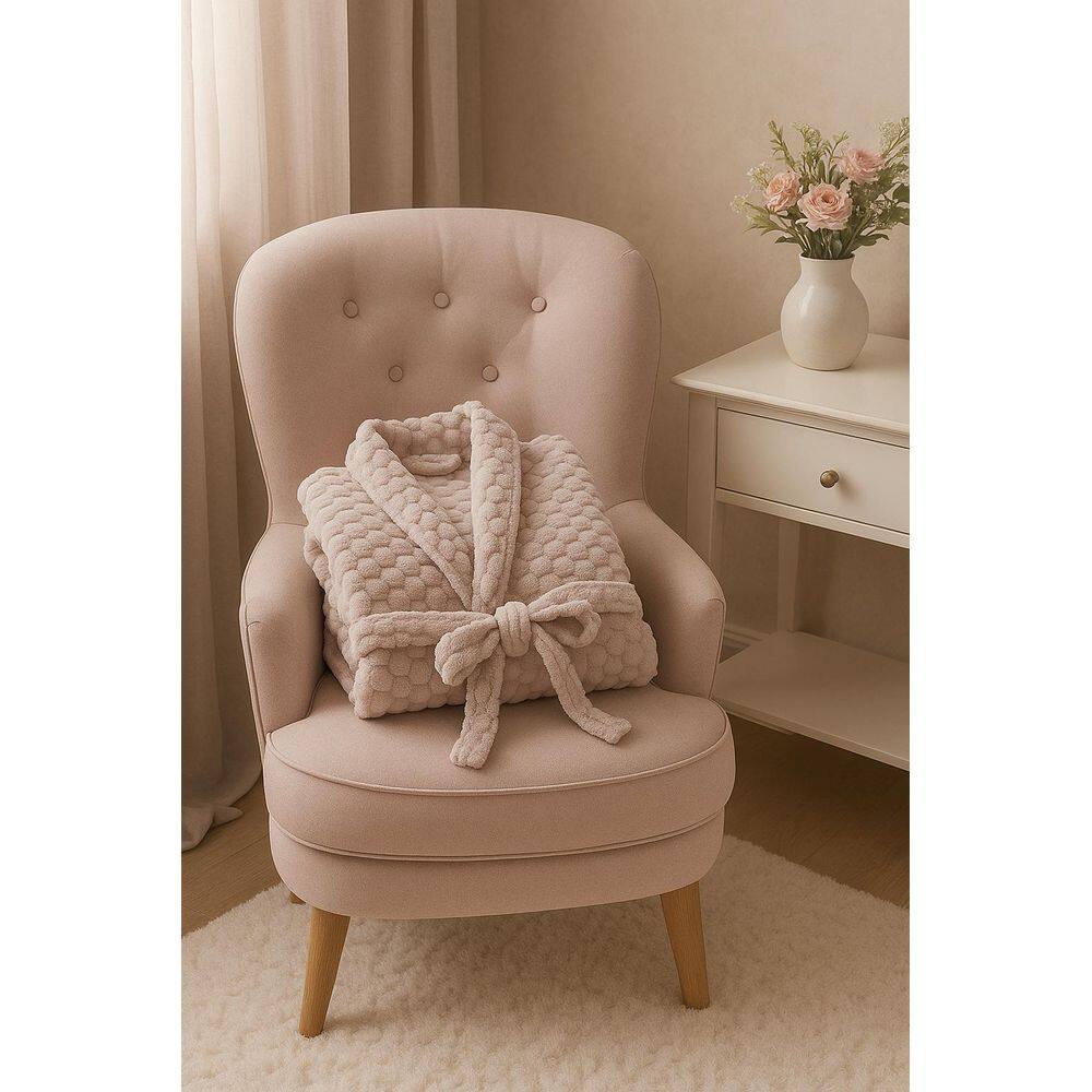 Roupão De Plush Peluciado Zurich M - Kacyumara - Rose