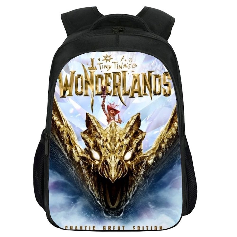 Mochila Tinys Tinas Wonderlands para crianças escolares de poliéster