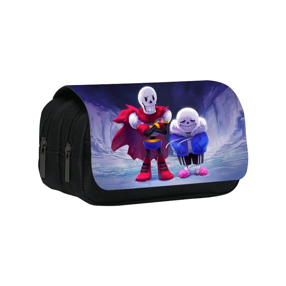 Estojo para lápis Undertale Sans Cartoon Anime Poliéster 20x9x10cm